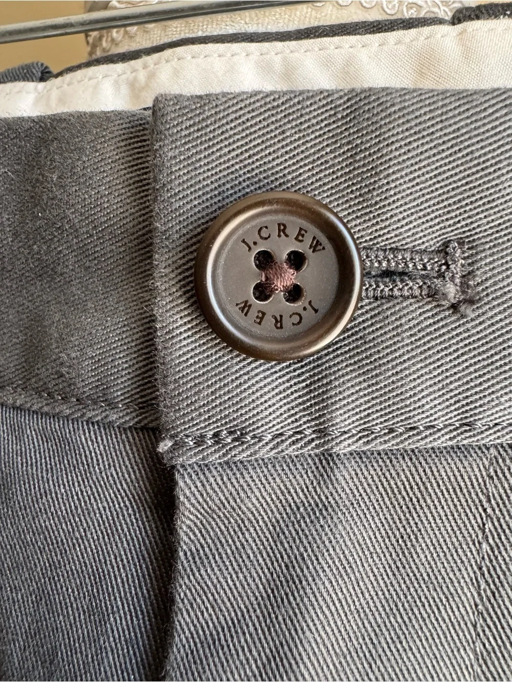 J. Crew Flex Straight Leg Cotton Pants in Dark Gray NWT 32x34